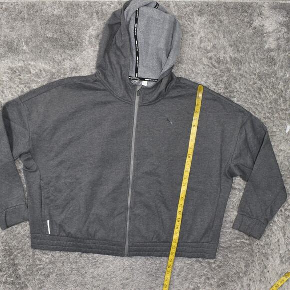 Puma Women's Plus Size 3X Basic Jacket Gray Cotton Blend Solid - Picture 4 of 8